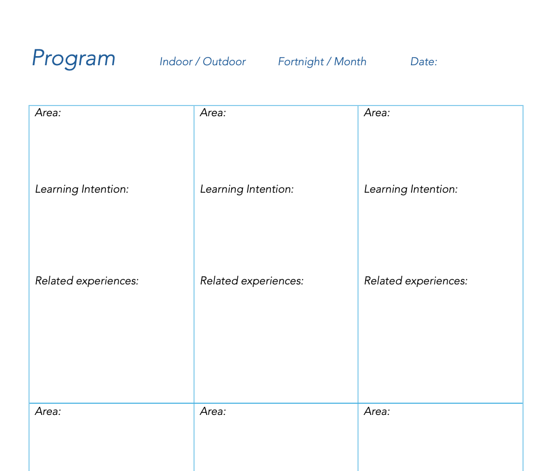 Early Childhood Planner - Coming soon!